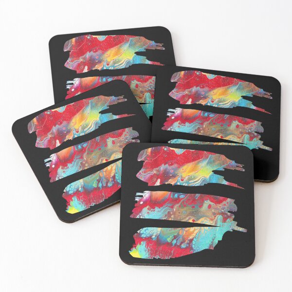 Item preview, Abstract Acrylic Pour Painting Color Splash Modern Wall Art designed and sold by MargaretEveShop.