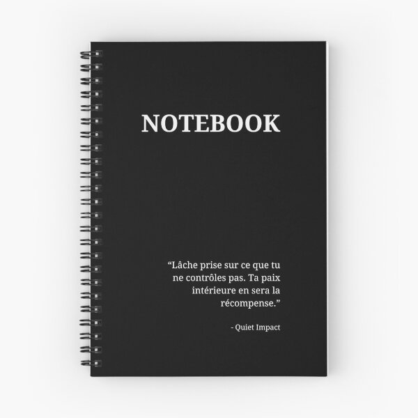 Item preview, Quote Let go - My Notebook N°4 designed and sold by QuietImpact.
