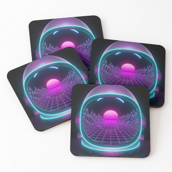 Item preview, Retro Future Astronaut Helmet - Synthwave Horizon Space Art designed and sold by powersunlight.