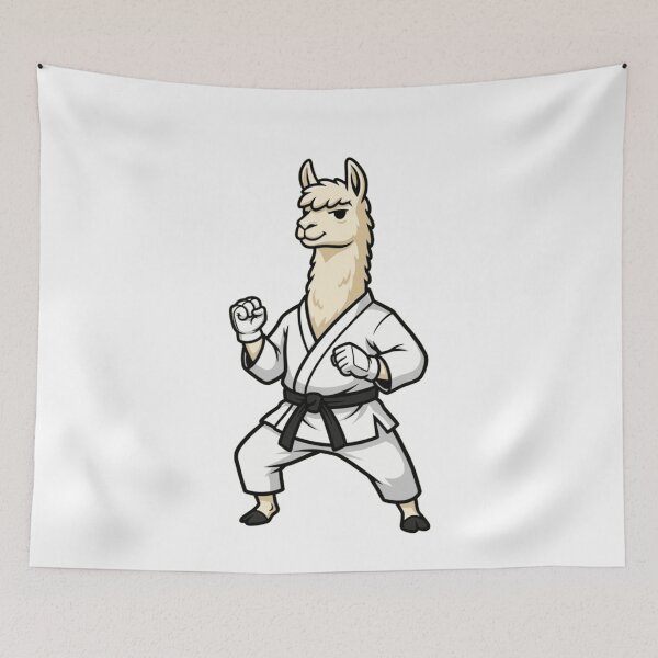 Item preview, Karate Llama Martial Artist Black Belt Sensei designed and sold by k3rstman1.