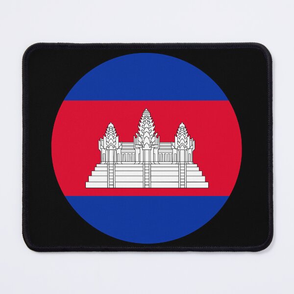 Item preview, Cambodia Round Flag Cambodian Patriotic Heritage designed and sold by NTGUILTY.