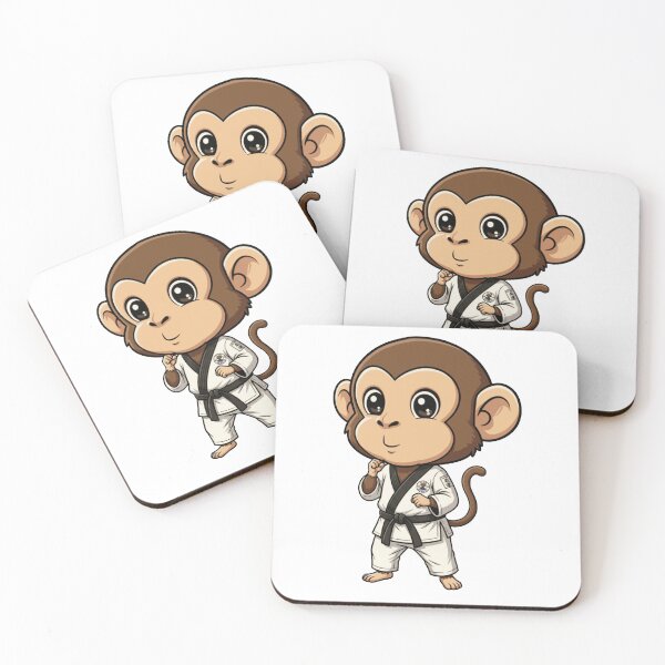 Item preview, Karate Monkey Chibi Martial Arts Black Belt designed and sold by k3rstman1.