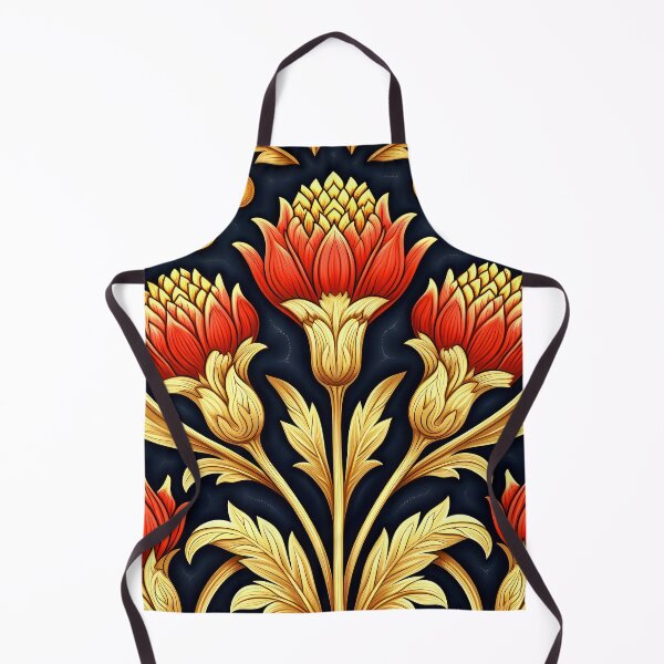 Item preview, Art Nouveau Luxurious Red And Golden Floral Design designed and sold by DEC02.