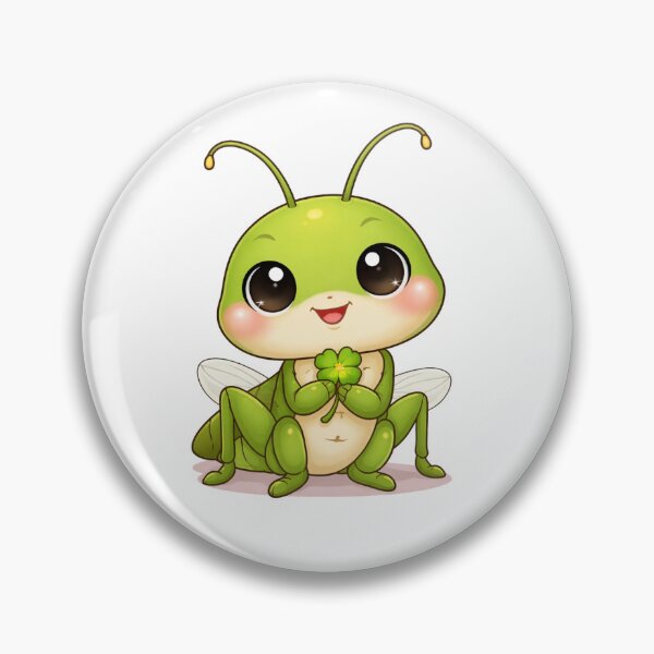Item preview, Kawaii Cricket Cute Cartoon Insect Sticker for Kids & Nature Lovers designed and sold by RickE.