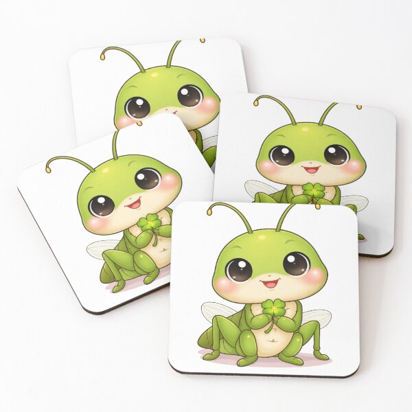 Item preview, Kawaii Cricket Cute Cartoon Insect Sticker for Kids & Nature Lovers designed and sold by RickE.