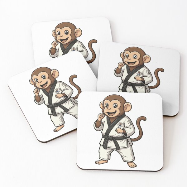 Item preview, Cute Cartoon Monkey Martial Artist Black Belt designed and sold by k3rstman1.