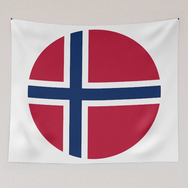 Item preview, Norway Round Flag Norwegian Patriotic Heritage designed and sold by NTGUILTY.