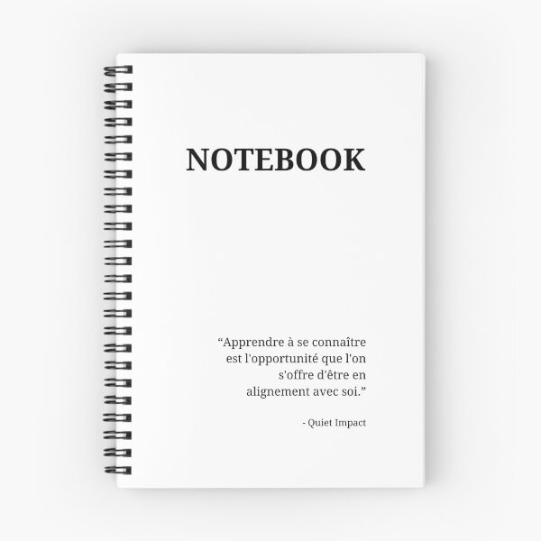 Item preview, Quote Learn to know yourself - My Notebook N°1 designed and sold by QuietImpact.