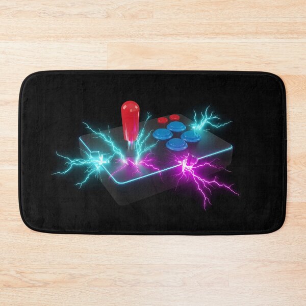 Item preview, Electric Retro Arcade Joystick - Neon Lightning Gaming Art designed and sold by powersunlight.