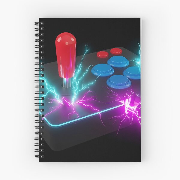 Item preview, Electric Retro Arcade Joystick - Neon Lightning Gaming Art designed and sold by powersunlight.
