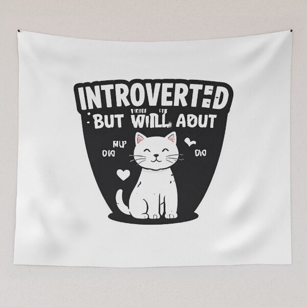 Item preview, Introverted Cat Lover Adopt Humor Design designed and sold by Ladys-Gents.