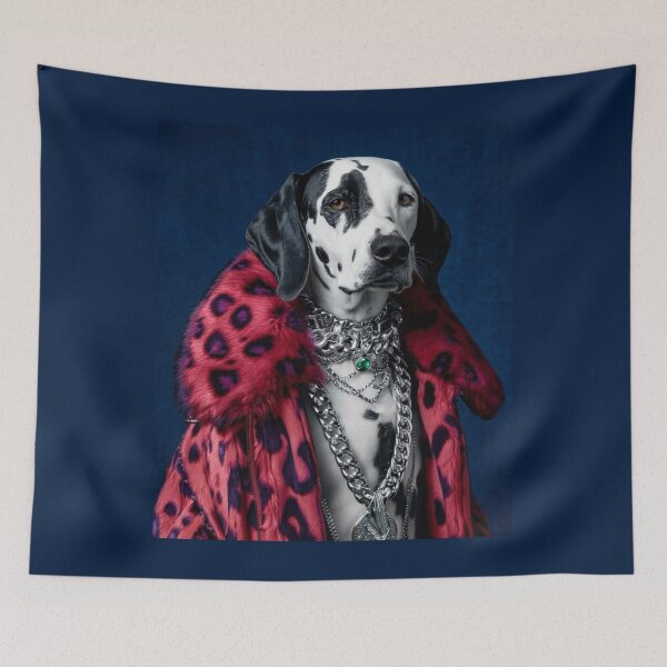 Item preview, Luxury Dalmatian in Red Leopard Coat designed and sold by velvetskyco.