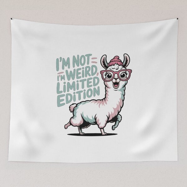 Item preview, I’m Not Weird I’m Limited Edition – Funny Llama Meme Sticker Cute Animal designed and sold by HubCreates.