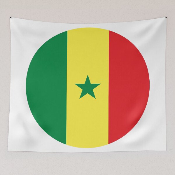 Item preview, Senegal Round Flag Senegalese Patriotic Heritage designed and sold by NTGUILTY.