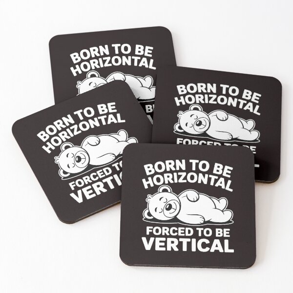 Item preview, Born To Be Horizontal Forced To Be Vertical – Lazy Bear Funny Meme Design designed and sold by Redgiant87x.
