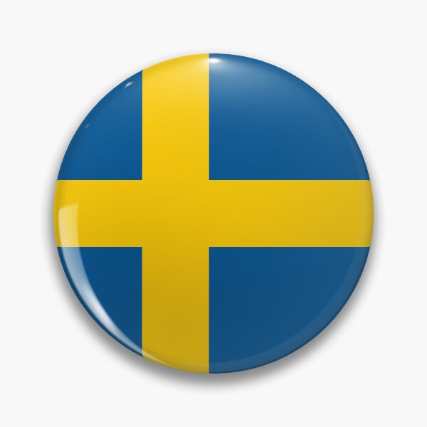 Item preview, Sweden Round Flag Swedish Patriotic Heritage designed and sold by NTGUILTY.
