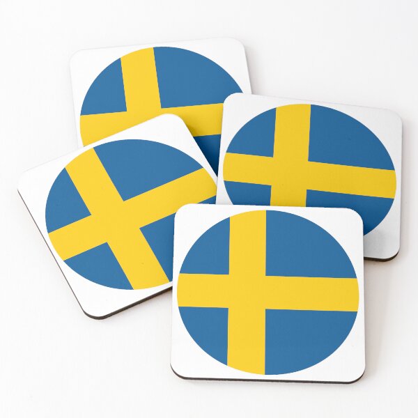 Item preview, Sweden Round Flag Swedish Patriotic Heritage designed and sold by NTGUILTY.
