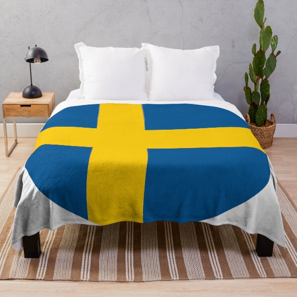 Item preview, Sweden Round Flag Swedish Patriotic Heritage designed and sold by NTGUILTY.