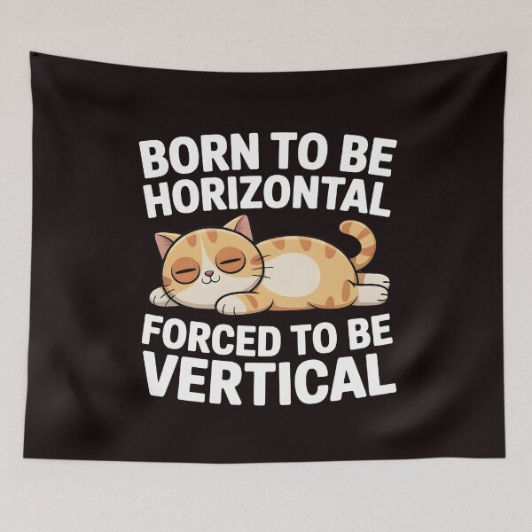 Item preview, Born To Be Horizontal Forced To Be Vertical – Lazy Bear Meme Funny Design designed and sold by Redgiant87x.