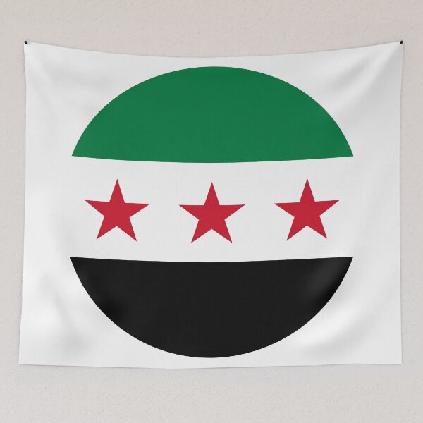 Item preview, Syria Round Flag Syrian Patriotic Heritage designed and sold by NTGUILTY.