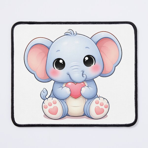 Item preview, Kawaii Elephant Cute Cartoon Animal Sticker for Kids & Animal Lovers designed and sold by RickE.