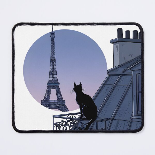 Item preview, Midnight Cat in Paris – Aesthetic Black Cat Under the Eiffel Tower designed and sold by InfinitePawBond.