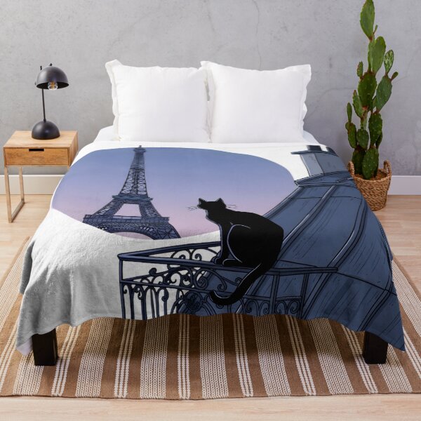 Item preview, Midnight Cat in Paris – Aesthetic Black Cat Under the Eiffel Tower designed and sold by InfinitePawBond.