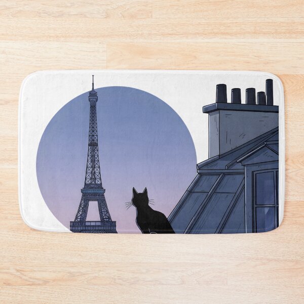 Item preview, Midnight Cat in Paris – Aesthetic Black Cat Under the Eiffel Tower designed and sold by InfinitePawBond.