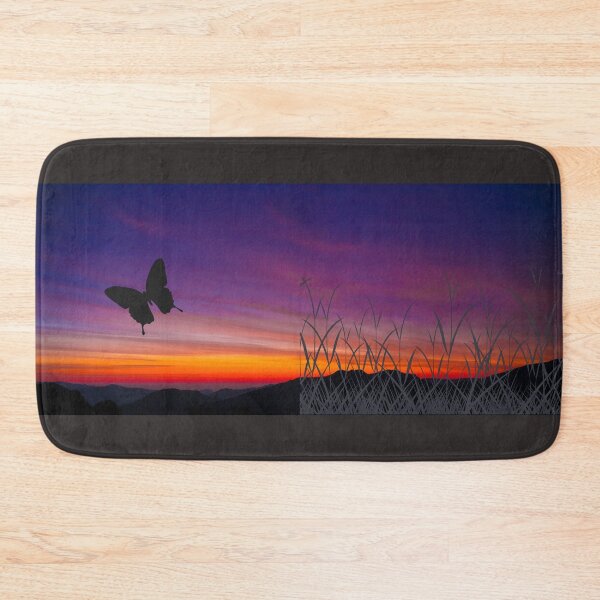 Item preview, Butterfly Sunset Silhouette Moody Landscape designed and sold by GraveyardGlam.