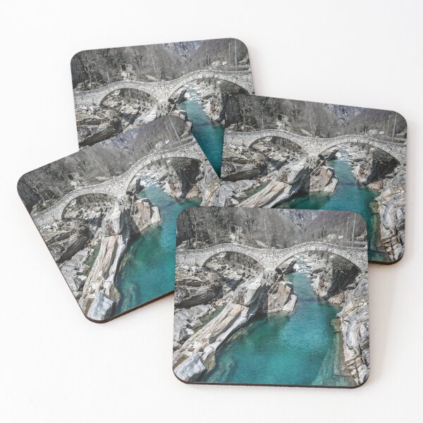 Item preview, Swiss Bridge With Clear Turquoise River designed and sold by Vista Atelier.