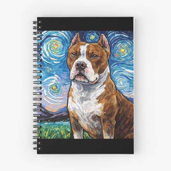 Item preview, Starry Night Pitbull - Van Gogh Impressionist Dog Art designed and sold by DreamPup.