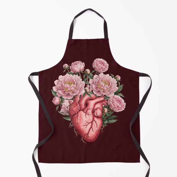Item preview, Anatomical Heart with Pink Peonies Flowers designed and sold by LinaValearte.
