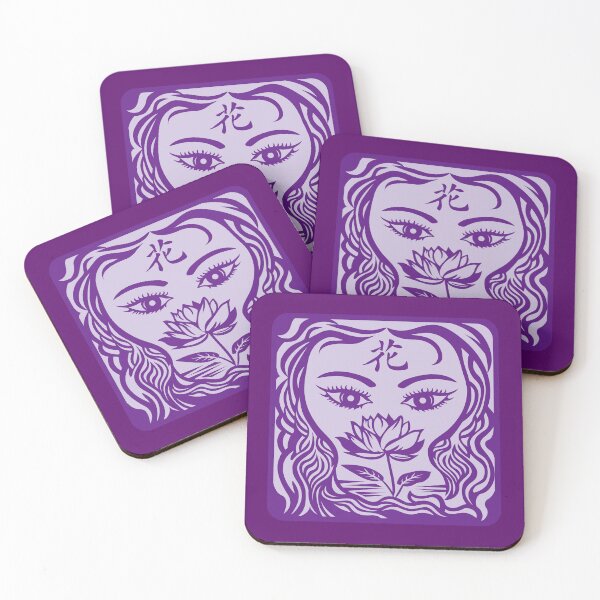 Item preview, Abstract Woman Line Art – Lotus Vision Purple 10 designed and sold by Angela Abstract Art .
