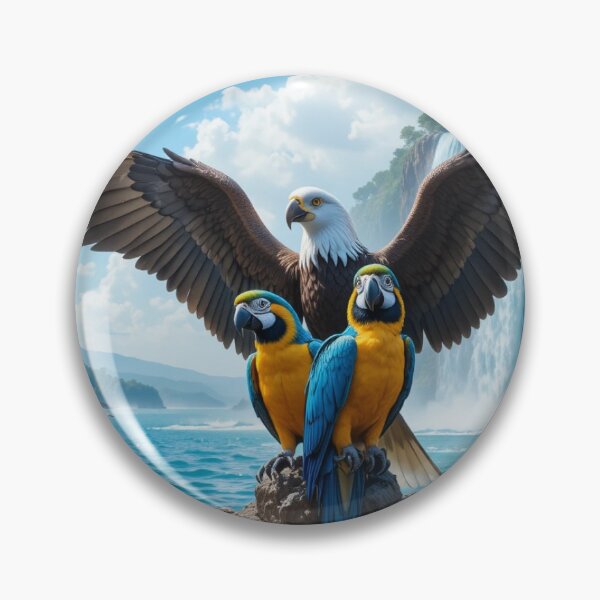 Item preview, Eagle and Macaws by the Waterfall designed and sold by InezPhotography.