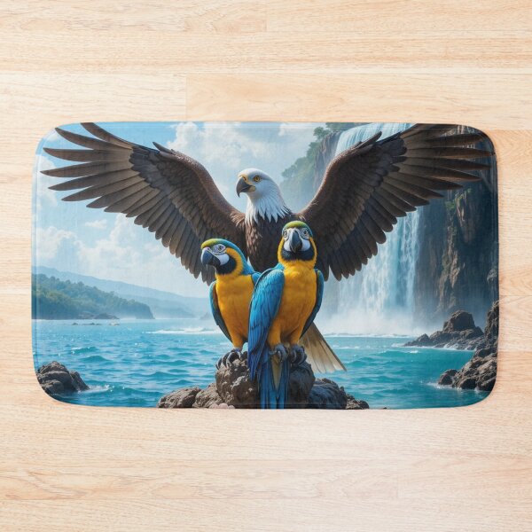 Item preview, Eagle and Macaws by the Waterfall designed and sold by InezPhotography.