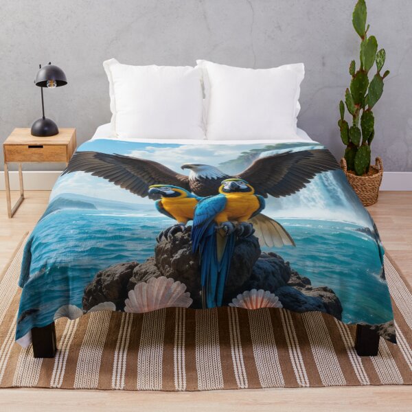 Item preview, Eagle and Macaws by the Waterfall designed and sold by InezPhotography.