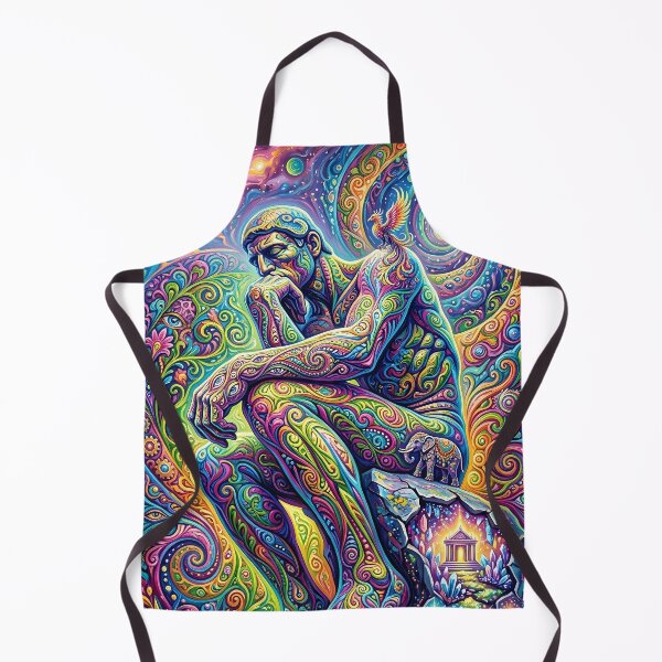 Item preview, The Thinker - Trippy Classic Art Remix designed and sold by Lucid Dream Pixel.