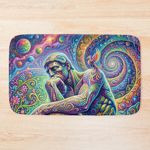 Item preview, The Thinker - Trippy Classic Art Remix designed and sold by Lucid Dream Pixel.