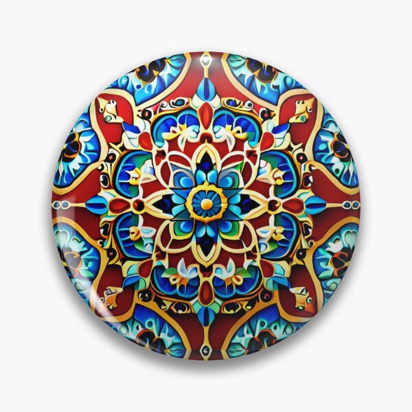 Item preview, Grand Fair Aerial Blue Starfort Maroon Flower Cymatics  designed and sold by Zeporas Castle.