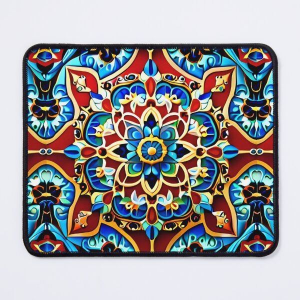 Item preview, Grand Fair Aerial Blue Starfort Maroon Flower Cymatics  designed and sold by Zeporas Castle.
