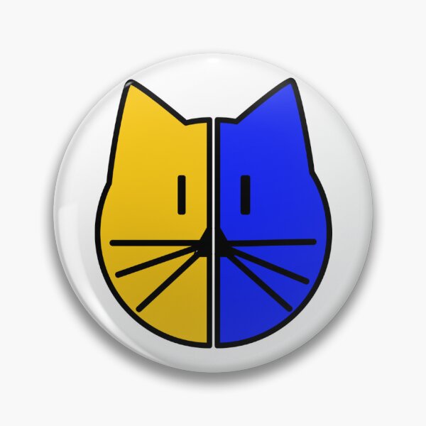 Item preview, The Split Cat - German Yellow, Vibrant Blue designed and sold by Laura-Rosa.