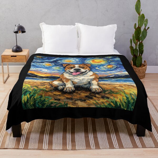Item preview, Starry Night Bulldog Portrait - Van Gogh Dog Art designed and sold by DreamPup.