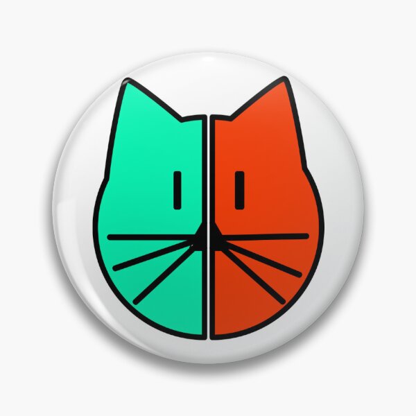 Item preview, The Split Cat - Teal, Red designed and sold by Laura-Rosa.