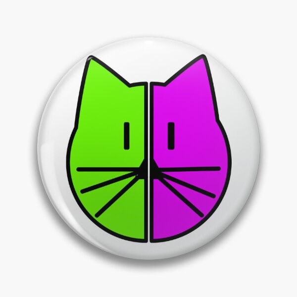 Item preview, The Split Cat - Bright Lime, Neon Magenta designed and sold by Laura-Rosa.