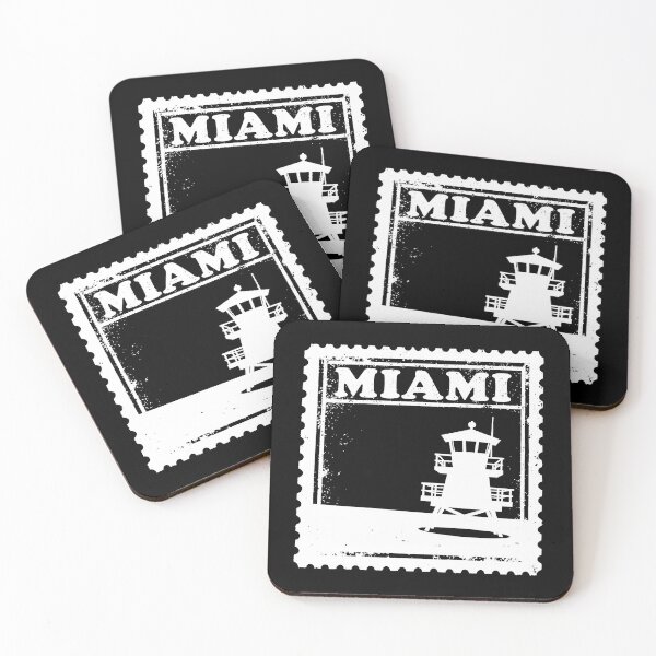 Item preview, Miami Vintage Stamp Lifeguard Tower Retro w designed and sold by Fikuall.