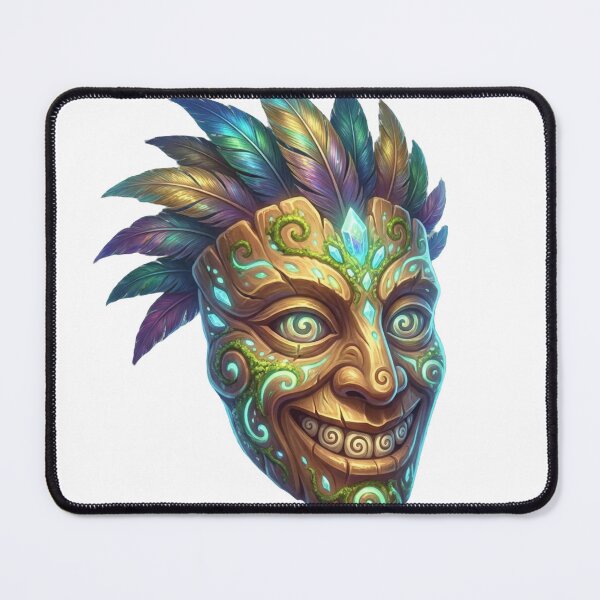 Item preview, Fantasy Tribal Mask | Colourful Feathers designed and sold by Tee-Tribu.