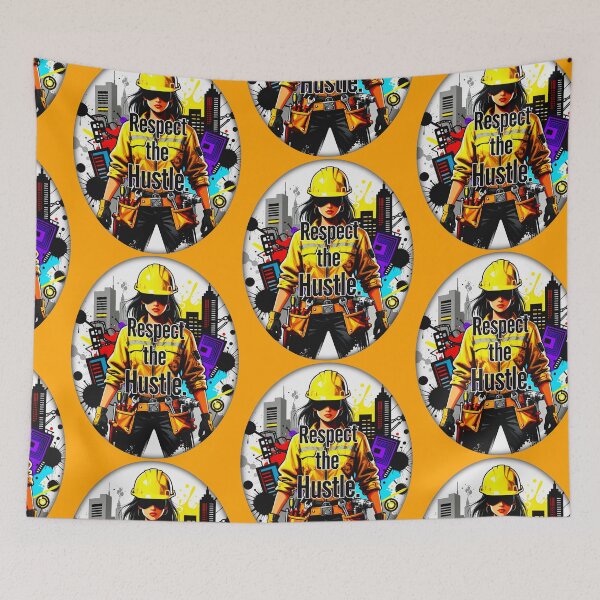 Item preview, Respect the Hustle Worker Illustration – Industrial Labor Design designed and sold by Topoartispp.