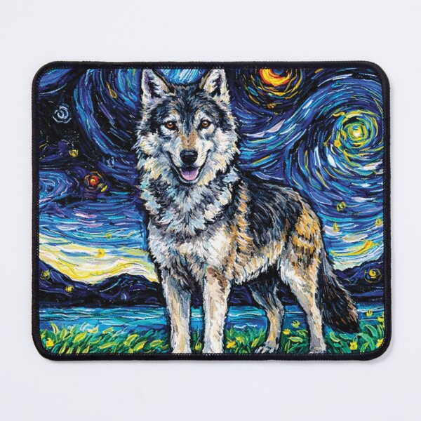 Item preview, Starry Night Wolf - Van Gogh Impressionist Wildlife Art designed and sold by DreamPup.