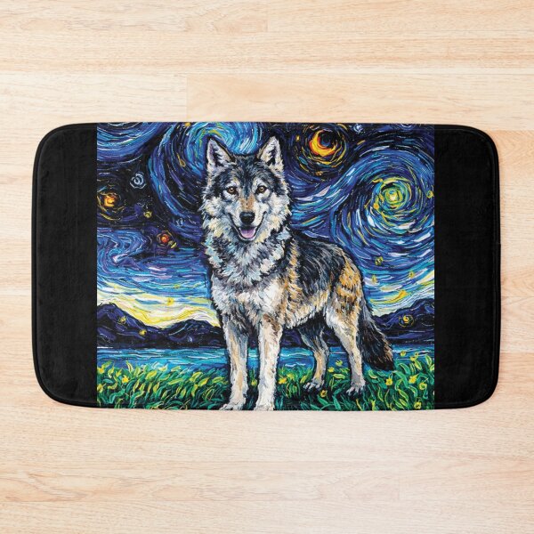 Item preview, Starry Night Wolf - Van Gogh Impressionist Wildlife Art designed and sold by DreamPup.