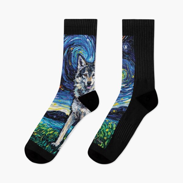 Item preview, Starry Night Wolf - Van Gogh Impressionist Wildlife Art designed and sold by DreamPup.
